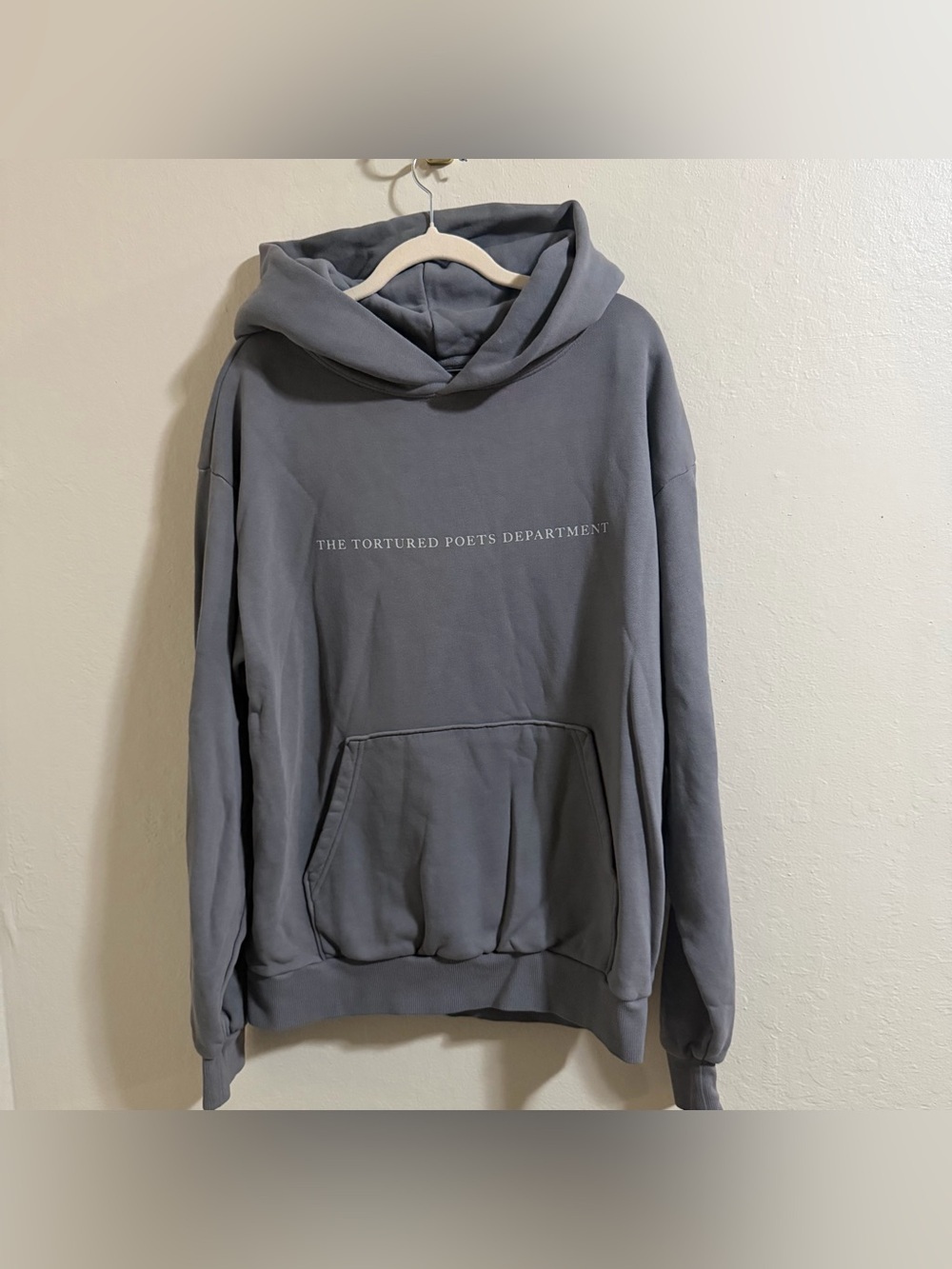 Taylor Swift "The Tortured Poets Department" Official Gray Hoodie size M